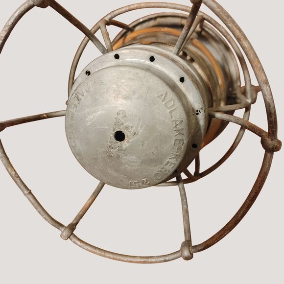 Adlake Kero Rail 257 Road Lantern Vintage USA Canada Clear Globe Metal Frame - Picture 14 of 16